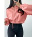 Solid Drawstring Long Sleeve Casual Women Hoodie